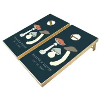 Woodland Wild Mushrooms Personalized Wedding Cornhole Set