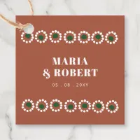 Terracotta Mexican Boho Barro Wedding Favor Tags