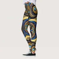 Aztec art,  vibrant, reflecting the culture leggings