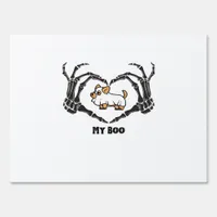 My Boo Chihuahua Costume With Skeleton Heart Hands Sign