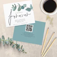 Budget QR Code Forever Eucalyptus Save Date