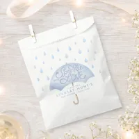 Blue Umbrella Sprinkle Baby Shower Favor Bag