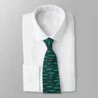 Barracuda Teal Blue Pattern Neck Tie