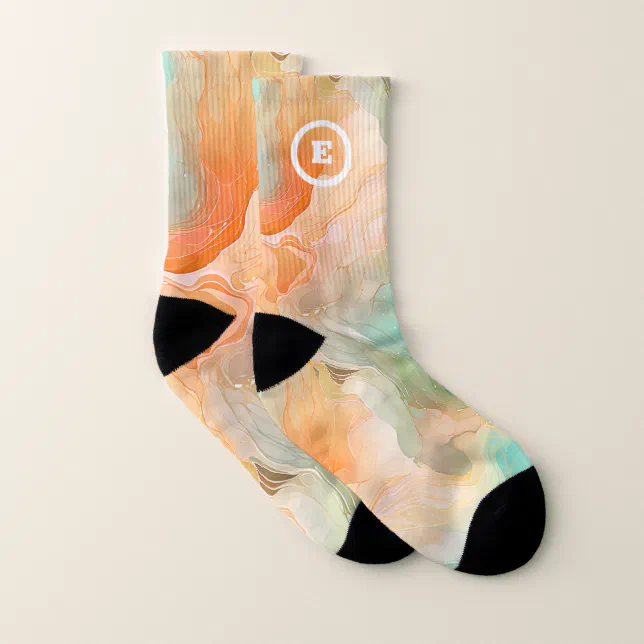 Marble terracotta pattern  socks