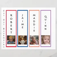 Add your Child's Name and Photo Bookmarks