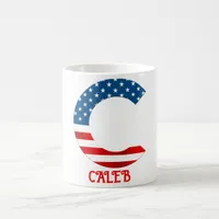 4th Of July Monogram Personalized Coffee Mug