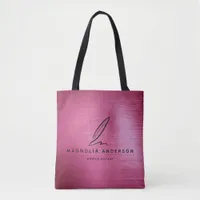 Mobile Notary Magenta Pink Foil Tote Bag