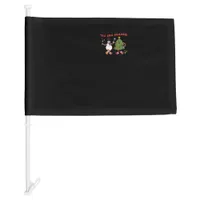 Tis The Season Christmas Tree Pals Classic Trendy  Car Flag
