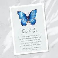 Butterfly Sympathy Funeral Thank You Card