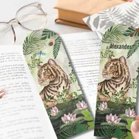 Majestic Tiger Watercolor Custom Bookmark 