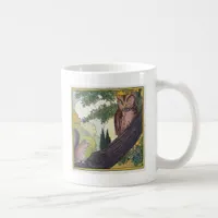 O is the old owl that sits in a tree coffee mug