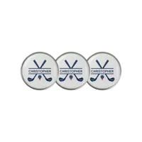 Personalized Name Red White Blue Golf Ball Marker