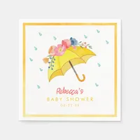Spring Watercolor Floral Baby Shower Napkins – Apr