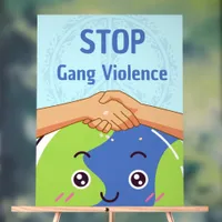 Stop Gang Violence Handshake for Peace Acrylic Sign