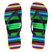 Thin Colorful Stripes - 1 Adult Flip flops