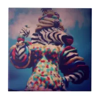 Zebra a Party Animal Tile