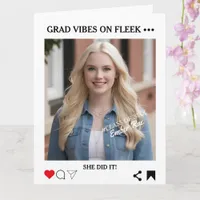 Grad Vibes on Fleek, Social Media Graduation Card