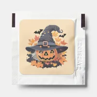 Jack-o-Lantern in Witch Hat Hand Sanitizer Packet