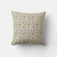 Yellow Leafy Branch  Throw Pillow