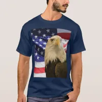 American Bald Eagle and Flag T-Shirt