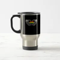 Lgbt Pride Skeleton Halloween Goth Heart Classic Travel Mug