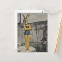 Rabbit Woman at the Quarry Postcard