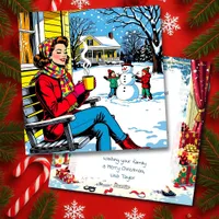 A Cute Retro Nostalgic Feeling Christmas Poem Holiday Card