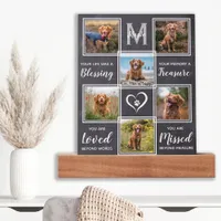 Pet Dog Photo Collage - Pet Loss Sympathy Memorial Picture Ledge