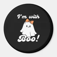 I’m With Boo Funny Retro Magnet