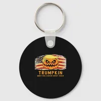 Trumpkin Make Halloween Great Again Us Flag Funny  Keychain