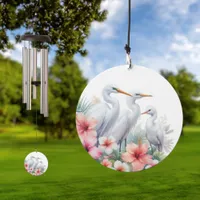 Tropical Egret Bird Coastal Wind Chime Wind Chime