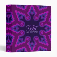 Purple Pink Snowflake Binder