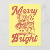 Merry & Bright - Christmas Postcard