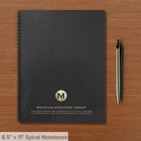 Elegant Monogram Business Notebook