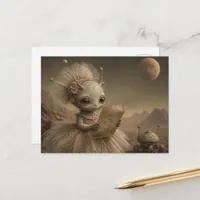 Alien asks is there life on Mars Postcard