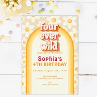 Four Ever Wild 4th Birthday Invitation | Safari Ju