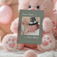 New Year New Here Photo Sage Birth Announcement