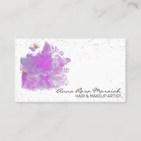 *~* Pink Peony Original Painting Art Butterfly AR3 Business Card