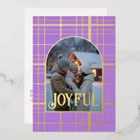 Elegant Gingham Plaid Christmas Holiday Photo
