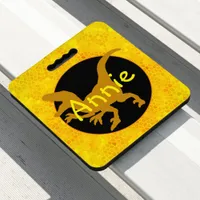 Personalized Yellow Dinosaur Hide Seat Cushion