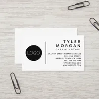 Add Your Logo Black White Minimalist Business Card