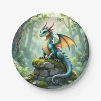 Dragon Themed Boy's Birthday Party Paper Plates