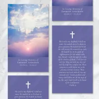 Sunrise Ocean Cross Memorial Prayer Card
