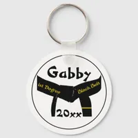 Martial Arts 1st Degree Black Belt Keychain