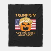 Make Halloween Great Again Trumpkin Fleece Blanket