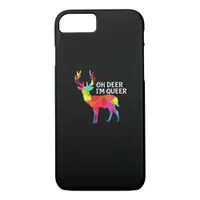 Oh Deer Queer Funny Pun LGBT Pride Design iPhone 8/7 Case