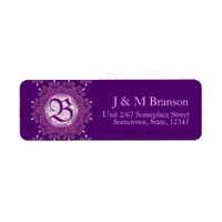 Monogram Purple + Pink Address Label