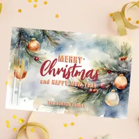 Festive Winter Holidays Greetings Paper Placemat