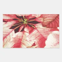 Poinsettia Rectangular Sticker