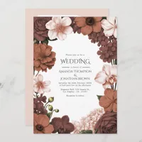 Rosewood Clay, Toffee Blush & Sandstone Pink Invitation